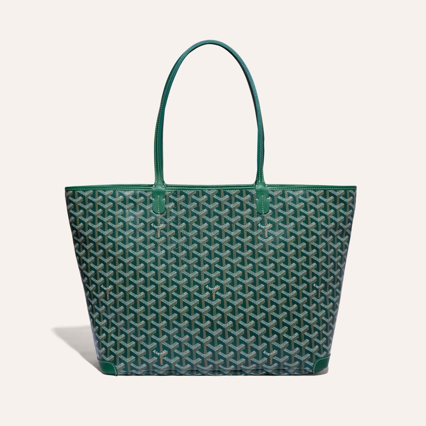 Goyard Artois Tote MM Green Goyardine Canvas & Chevroches Calfskin Palladium Hardware - Image 1